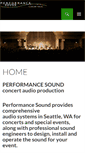 Mobile Screenshot of performancesound.net