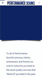 Mobile Screenshot of performancesound.com