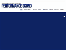 Tablet Screenshot of performancesound.com